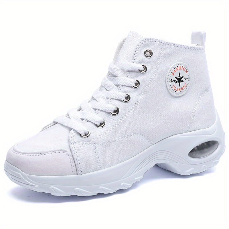 Leisure Air Cushion Sneakers, Breathable Mid Top Shoes